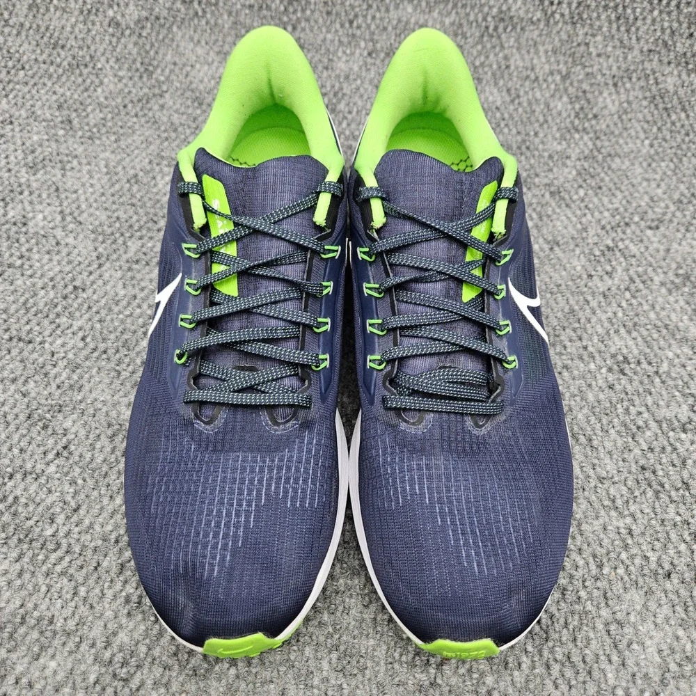 Nike Mens 13 Blue Air Zoom Pegasus 39 Seattle Seahawks NFL Running Shoes Sneaker